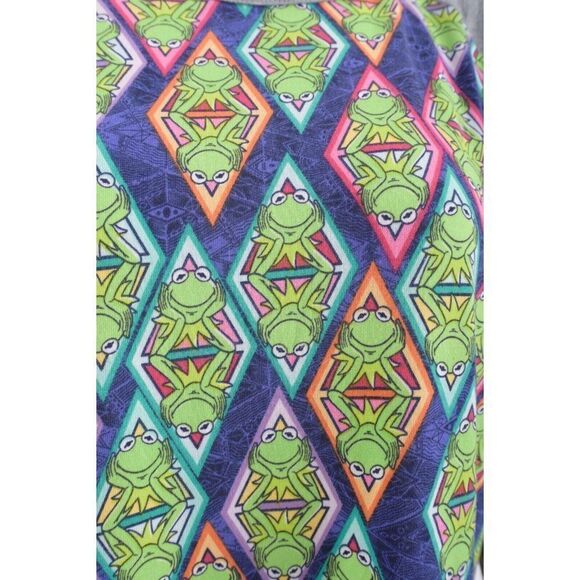 LulaRoe Womens Randy Baseball shirt Kermit The Frog L Multi-Color 3/4 Sleeve - Picture 5 of 6